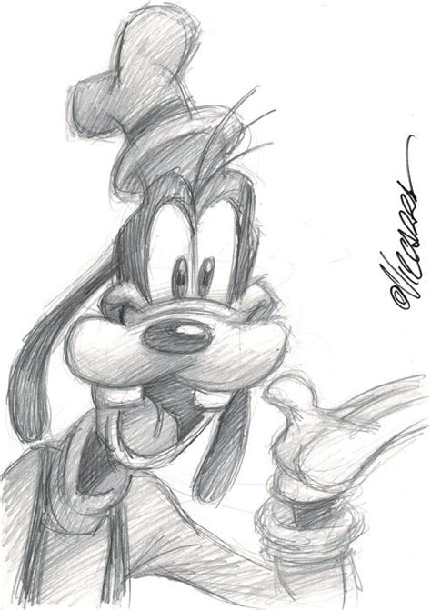 Goofy Original Drawing Joan Vizcarra Wb Disney Drawings