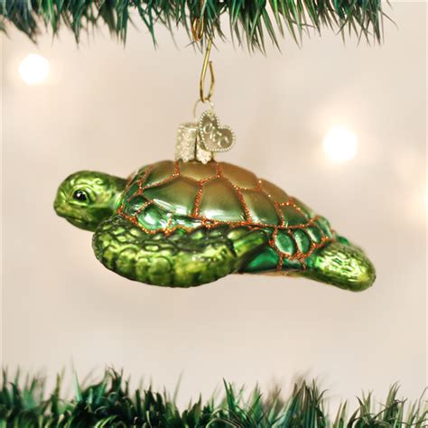 Green Sea Turtle Ornament Old World Christmas Sea Turtle Turtle