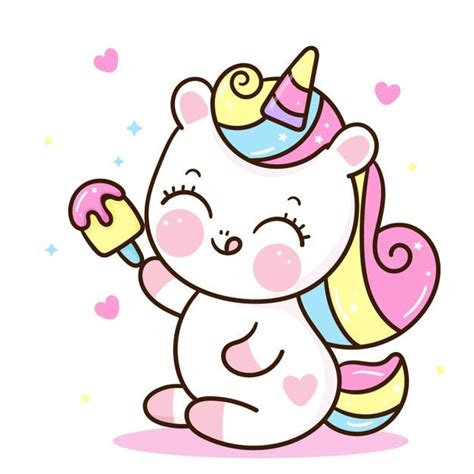 Kawaii Ice Cream Characters Collection Unicorn Wallpaper Cute Cute