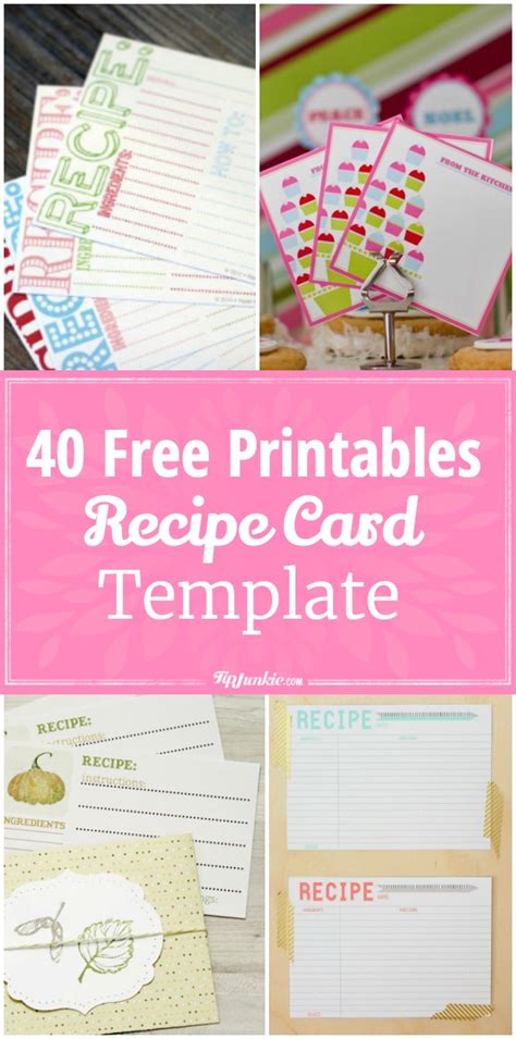 Diy recipe cards you can print or share online. 40 Recipe Card Template and Free Printables - Tip Junkie