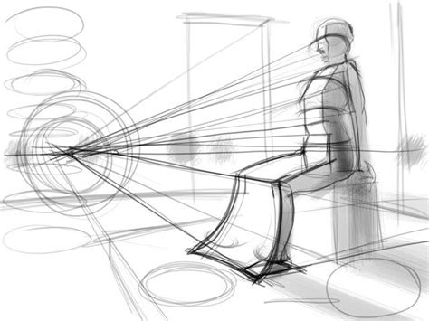 Person Sitting Perspective Drawing Lessons Perspective Art