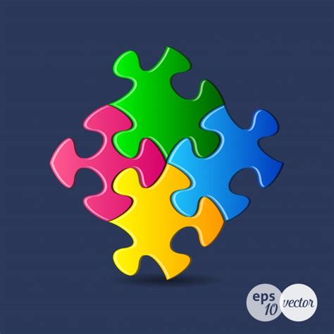 Vector Swot Illustration Made From Puzzle Pieces — Stock Vector © Orson