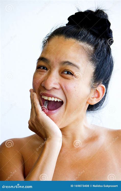 Woman Happy Surprised Facial Expression Stock Photo Image Of Mouth