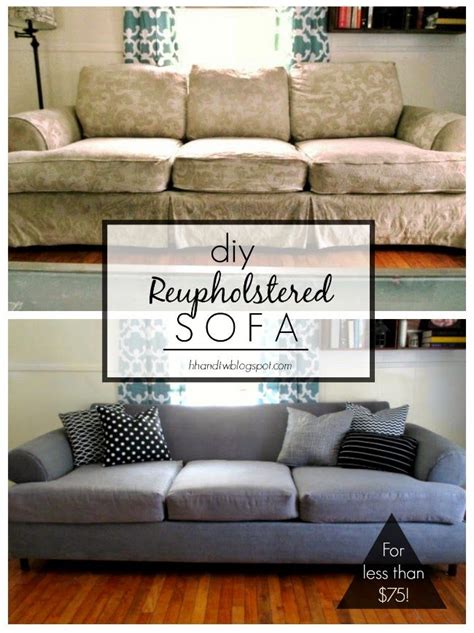 How much would it cost to reupholster a sofa? DIY Couch Reupholster With a Painter's Drop Cloth (With ...