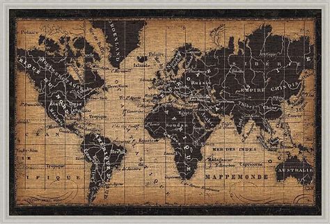 Wall Art Map Of World Jpeg