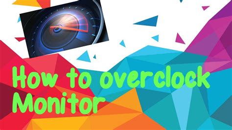 How To Overclock Monitor Youtube