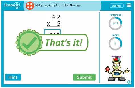 Interactive Math Lesson Multiplying 2 Digit By 1 Digit Numbers