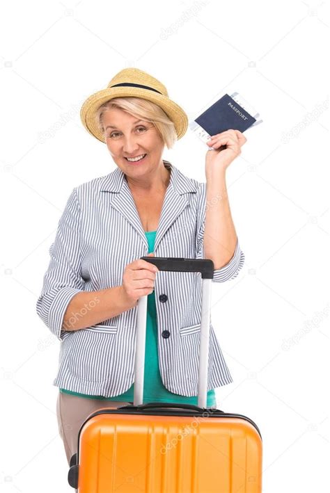 Concept For Retired Senior Woman Traveling Stock Photo By ©dima