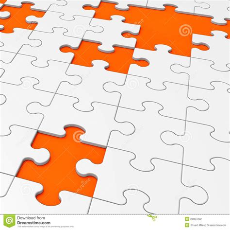 Unfinished Puzzle Shows Missing Pieces Stock Photography