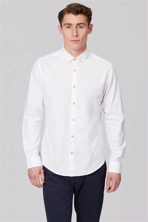 New Arriving 100 Cotton Custom Made White Oxford Button Down Collar