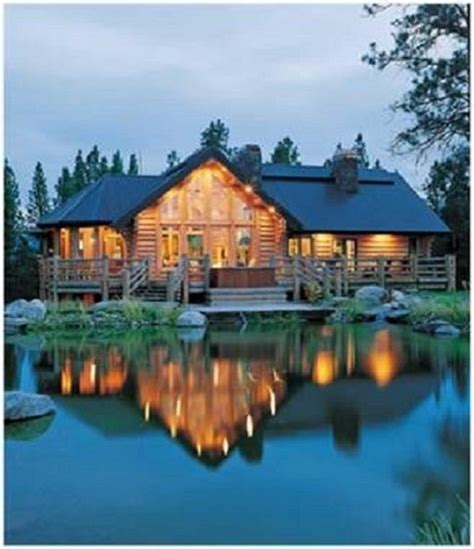 Cabin In The Woods With A Large Freshwater Pond Dream Home Design