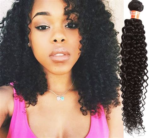 Fashion Black Brazilian Human Hair Extension Curly Wave Hair Wefts 50g