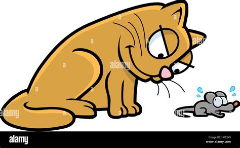 A Cartoon Cat Chasing A Cartoon Mouse Stock Vector Image And Art Alamy