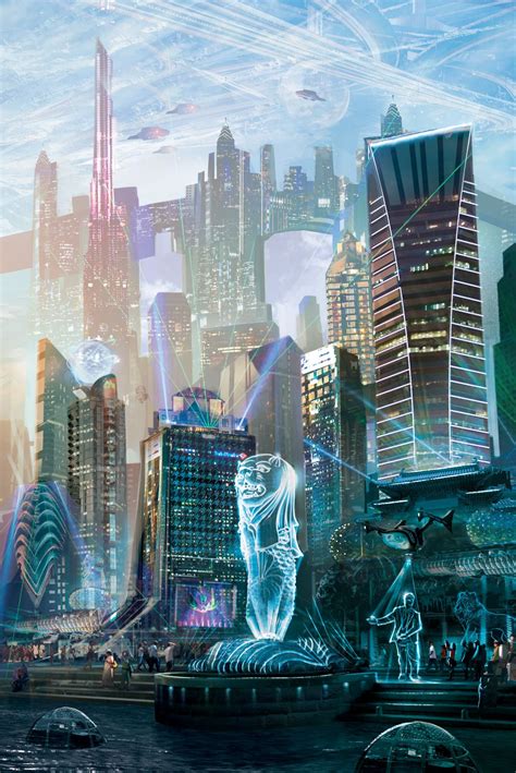 Fragments Of A Hologram Dystopia Futuristic City Fantasy City