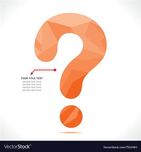 Creative Question Mark Info Graphics Concept Vector Image