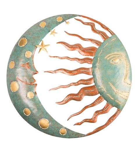 Celestial Sun And Moon Metal Wall Art All Wall Art Wall Décor For The Home Wind And Weather