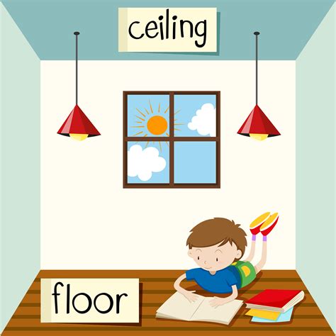 Opposite Wordcard For Ceiling And Floor 455385 Download Free Vectors