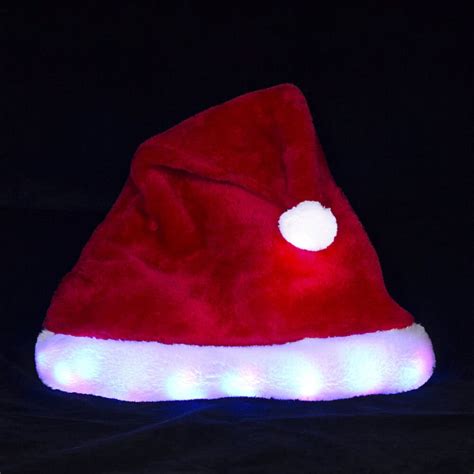 Remote Controlled Led Christmas Hat Light Up Santa Hat Program