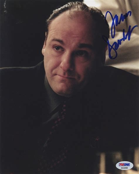 James Gandolfini Signed The Sopranos 8x10 Photo Psa Coa Pristine