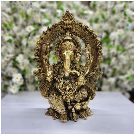Buy Atoz India Cart Brass Ganesha Statue Lord Ganesha Sculpture Hindu