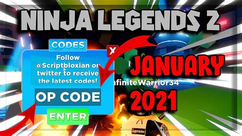 All New Ninja Legends 2 Codes January 2021 Youtube