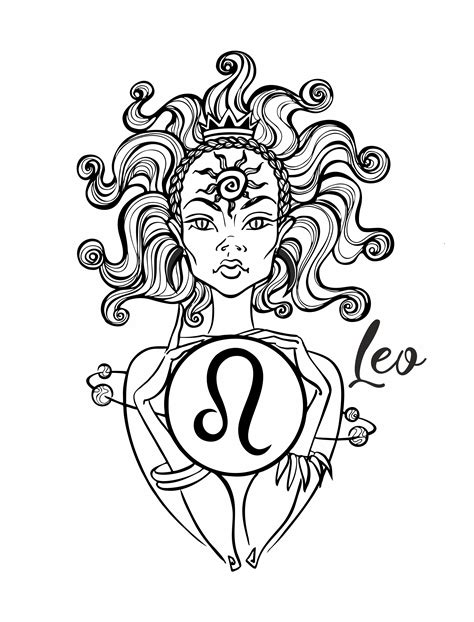 Leo Zodiac Coloring Sheet Coloring Pages