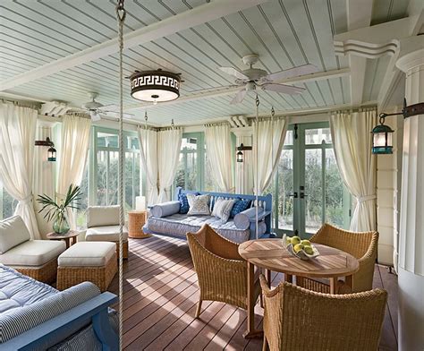 25 Cheerful And Relaxing Beach Style Sunrooms Beach Cottage Style