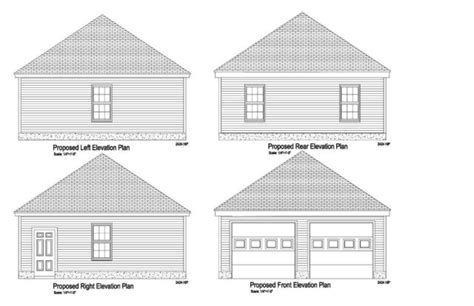 24x24 Garage Plan Hip Roof 24x24 Garage Print Blueprint Plan 17 2424