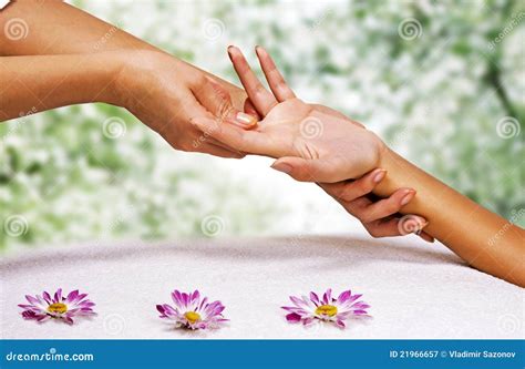 Hands Massage In The Spa Salon Stock Image Image Of Physical Finger 21966657