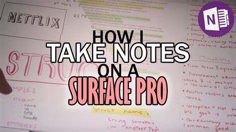 The device's capabilities hold the clues to that. How I Take Notes on a Surface Pro (2019) - YouTube (With ...