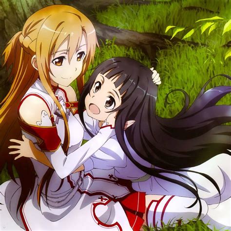 Sword Art Online Asuna And Yui Official Art Kirito Asuna Online Anime Online Art Sao