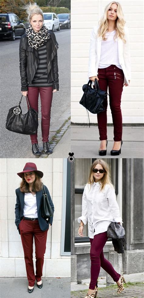 ways to wear burgundy pants i need some more colorful pants burgundy leggings outfit wine