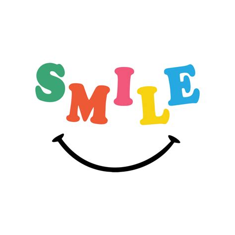 Colorful Text With Smile Elements Illustration Isolated On Png