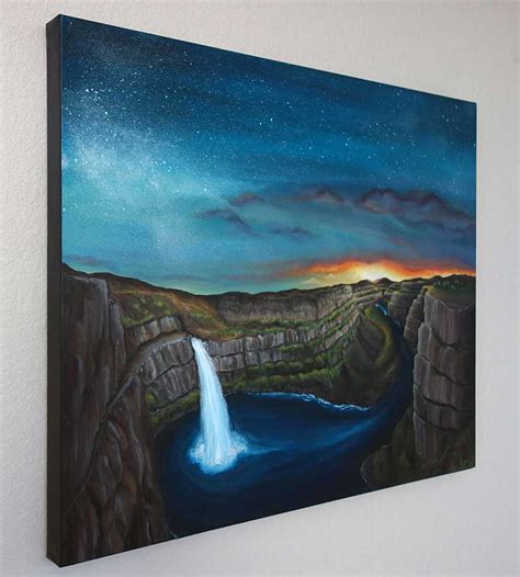 Palouse Falls Waterfall Painting Liz W Fine Art