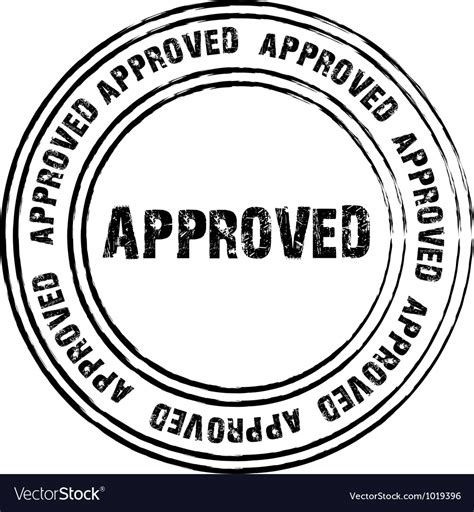 Black Stamp For Approved Royalty Free Vector Image