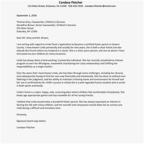 Foster Care Recommendation Letter Invitation Template Ideas