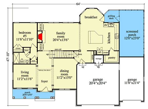 Monster house plans offers house plans with screened porch sunroom. Traditional House Plan with Expansive Screened Porch ...