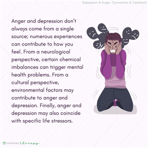 Depression And Anger Connection And Treatment Choosing Therapy