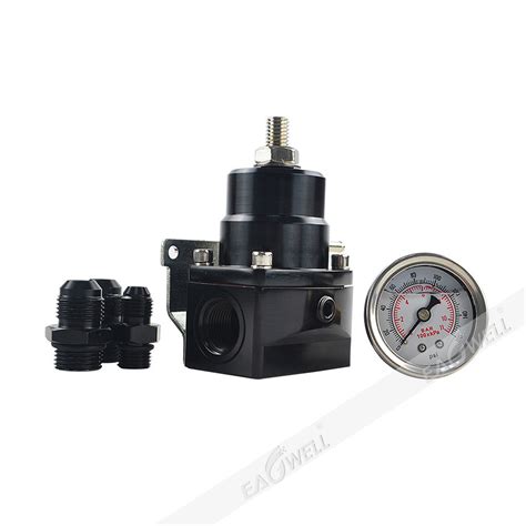 Adjustable Fuel Pressure Regulator Kit W Gas Gauge For Carburetor