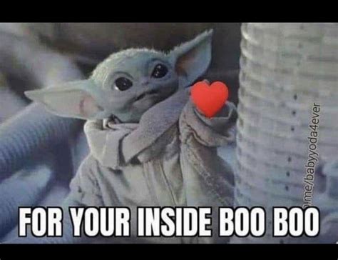 Baby Yoda Heart Inside Boo Boo Yoda Funny Yoda Meme Yoda Memes