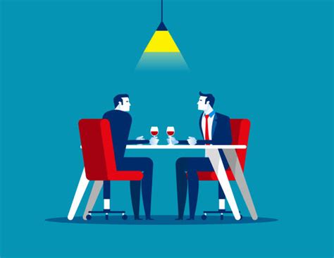 Business People Eating Together Illustrations Royalty Free Vector