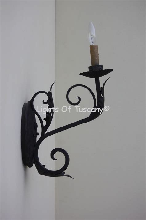 Lights Of Tuscany 5370 1 Tuscan Wrought Iron Wall Sconce