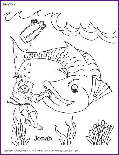 Jonah And The Vine Coloring Page