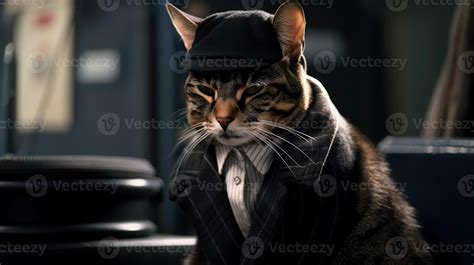 Gangster Mafia Cat Generative Ai 22083271 Stock Photo At Vecteezy