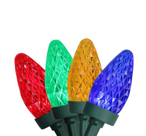 Led christmas lights, especially the 5mm wide angle, c7 and c9 form factors, are manufactured in such a however, relative to their incandescent counterparts, led christmas lights have already outlasted their incandescent counterparts as incandescent bulbs burn out and break on a regular basis. Northlight Set of 100 Multi Colored Faceted LED C7 ...