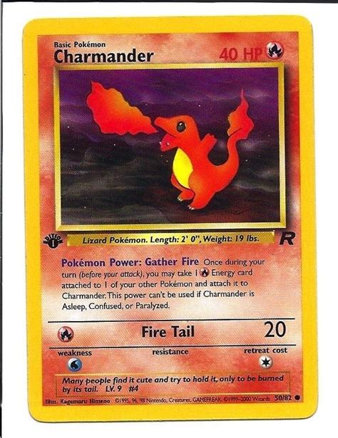 This series was produced by wizards of the coast, a company based in renton, washington, and pratte believes that the bulk of the 1st edition cards were distributed on the u.s. Charmander Basic Pokemon Card 50/82 Edition I 1999-2000 ...