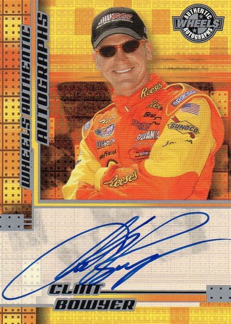 Check spelling or type a new query. RARE 2004 CLINT BOWYER AUTHENTIC AUTOGRAPHS WHEELS NASCAR AUTO RACING CARD! | Clint bowyer ...