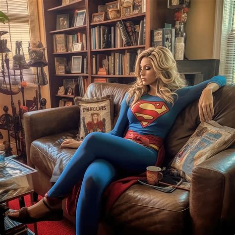 Ai Supergirl Sitting At Home By Bradbarry2 On Deviantart