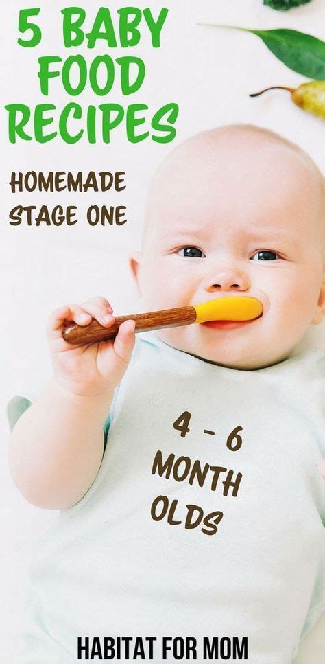 5 Easy Stage 1 Homemade Baby Food Recipes 4 6 Months Baby Food Chart