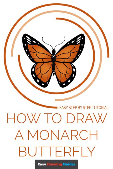 How To Draw A Monarch Butterfly Really Easy Drawing Tutorial